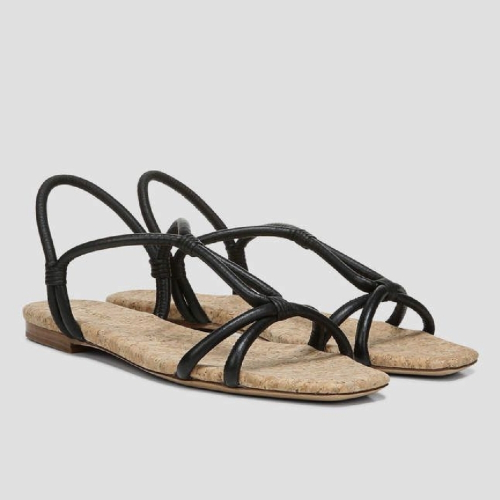 Vince Women's Hazen Flat Sandal Black Sz: 11